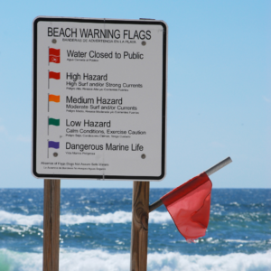 sign beach flag warnings southern royalty