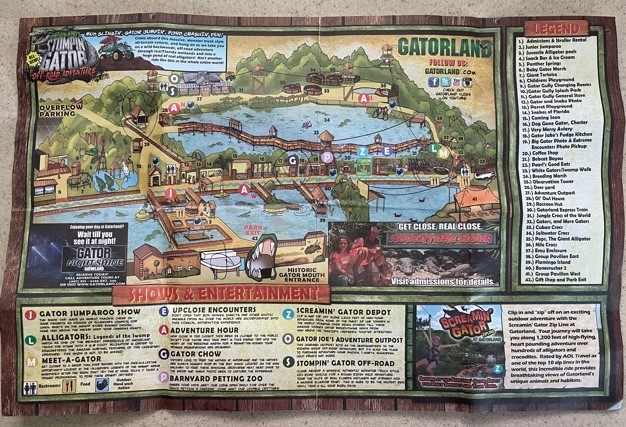 Map of Gatorland Orlando Florida
