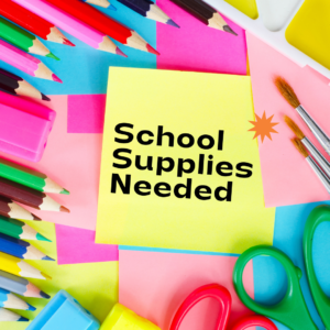 back to school supplies that are great for classroom donations