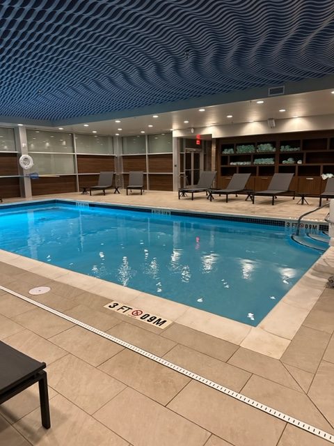 Indoor swimming pool at the Four Points by Sheraton Hotel in Spartanburg SC