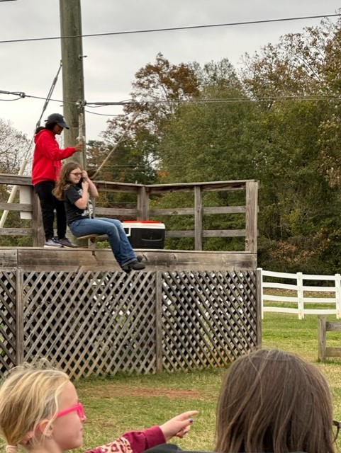 Family fun at the Fall Festival zip lining